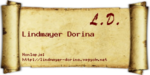 Lindmayer Dorina névjegykártya