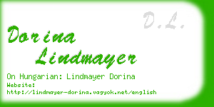 dorina lindmayer business card